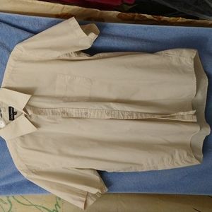 Men's yellow shirt sleeve shirt by Carlos Devenezia size XL